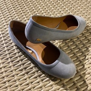 Loafers light suede blue.